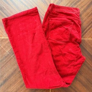 Talbots Scarlet Corduroy Trousers